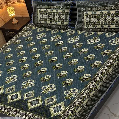 3 Pcs Multani Gultex Printed Double Bedsheet