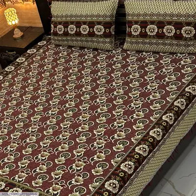 3 Pcs Multani Gultex Printed Double Bedsheet