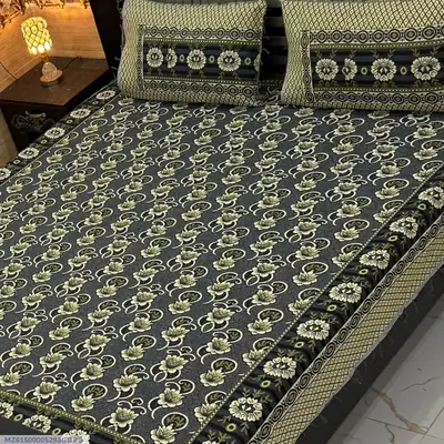 3 Pcs Multani Gultex Printed Double Bedsheet