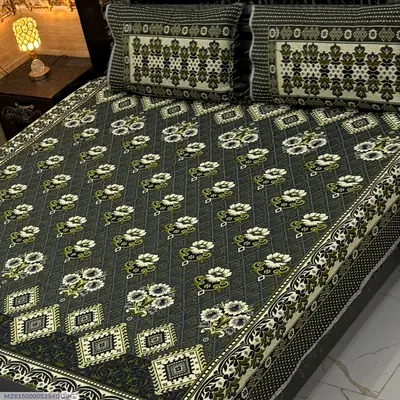 3 Pcs Multani Gultex Printed Double Bedsheet