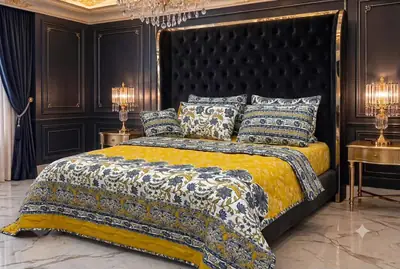 Stylist 7 Pcs Cotton Salonica Printed Comforter Set