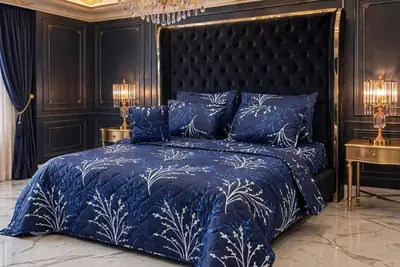 Stylist 7 Pcs Cotton Salonica Printed Comforter Set
