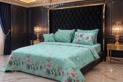 Stylist 7 Pcs Cotton Salonica Printed Comforter Set
