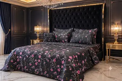 Stylist 7 Pcs Cotton Salonica Printed Comforter Set