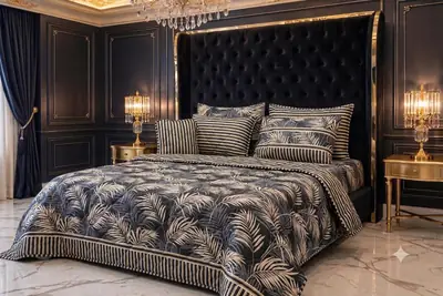 Stylist 7 Pcs Cotton Salonica Printed Comforter Set