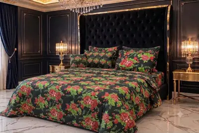 Stylist 7 Pcs Cotton Salonica Printed Comforter Set