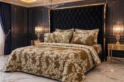 Stylist 7 Pcs Cotton Salonica Printed Comforter Set