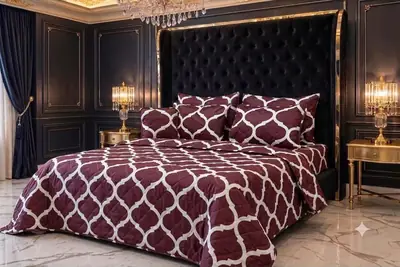 Stylist 7 Pcs Cotton Salonica Printed Comforter Set