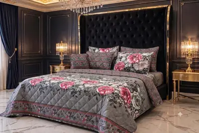 Stylist 7 Pcs Cotton Salonica Printed Comforter Set