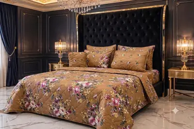 Stylist 7 Pcs Cotton Salonica Printed Comforter Set