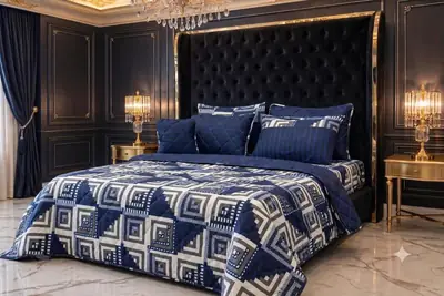 Stylist 7 Pcs Cotton Salonica Printed Comforter Set