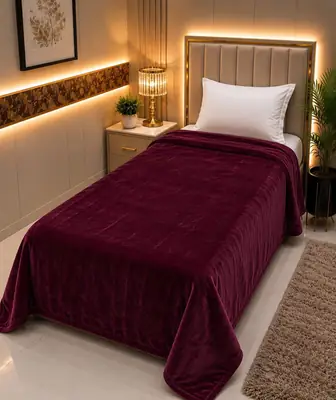 Fleece Plain Single Bed Blanket