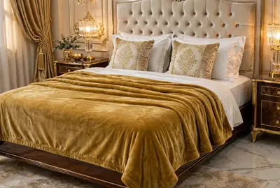Luxury Fleece Plain Double Bed Ac Blanket