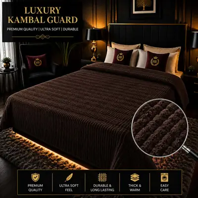 Elegant Plush Embossed Bubble Double Bed Blanket