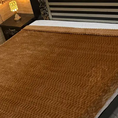 Elegant Plush Embossed Bubble Double Bed Blanket thumbnail 2