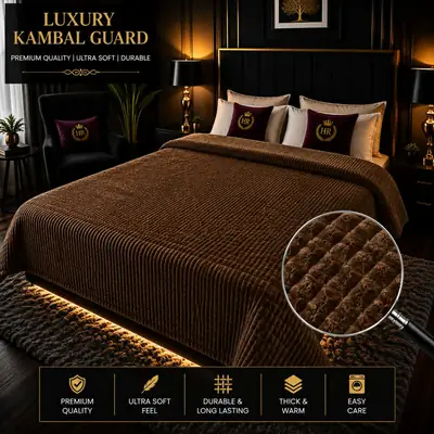 Elegant Plush Embossed Bubble Double Bed Blanket