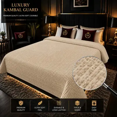 Elegant Plush Embossed Bubble Double Bed Blanket