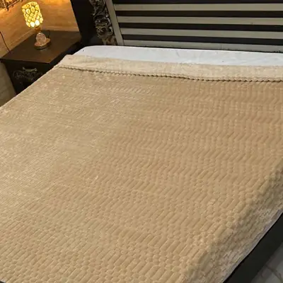 Elegant Plush Embossed Bubble Double Bed Blanket thumbnail 2