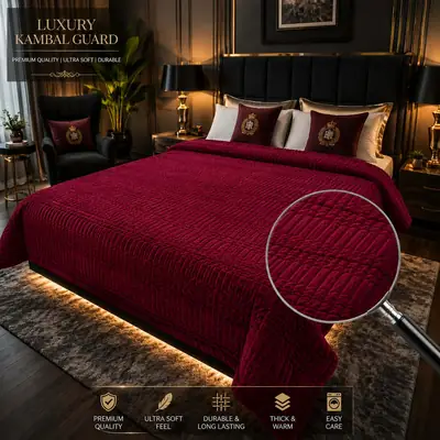 Elegant Plush Embossed Bubble Double Bed Blanket