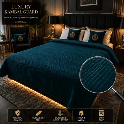 Elegant Plush Embossed Bubble Double Bed Blanket