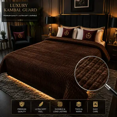 Elegant Plush Embossed Bubble Double Bed Blanket