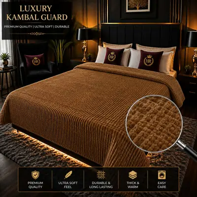 Elegant Plush Embossed Bubble Double Bed Blanket