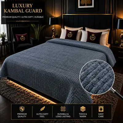 Elegant Plush Embossed Bubble Double Bed Blanket