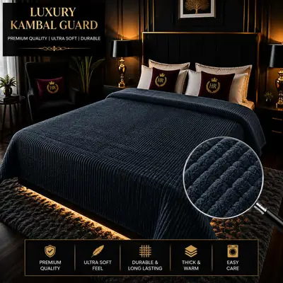 Elegant Plush Embossed Bubble Double Bed Blanket