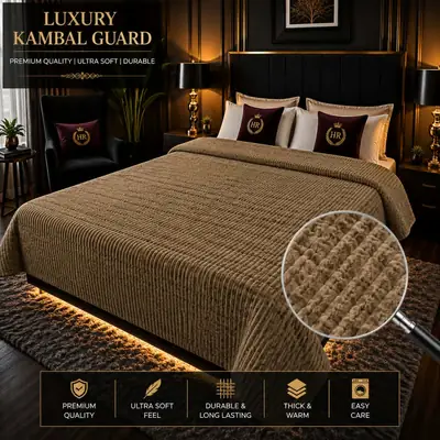 Elegant Plush Embossed Bubble Double Bed Blanket