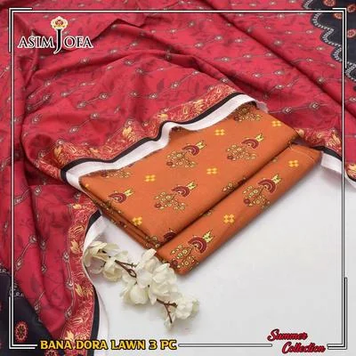 3 Pcs Women's Unstitched Digital Print Suit