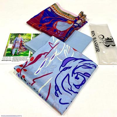 3-Piece Digital Print Lawn Suit for Women with Dupatta thumbnail 3
