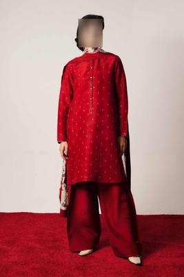 3 Pcs Women's Unstitched Embroidered Suit
