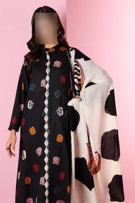 3 Pcs Women's Unstitched Embroidered Suit thumbnail 2
