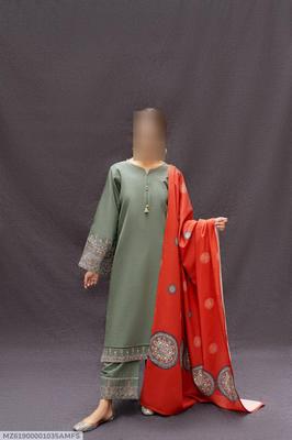 3 Pcs Women's Unstitched Embroidered Suit thumbnail 4