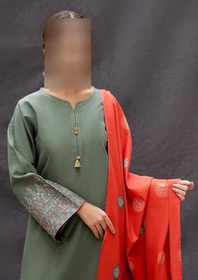 3 Pcs Women's Unstitched Embroidered Suit thumbnail 2
