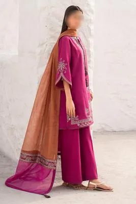 3 Pcs Women's Unstitched Embroidered Suit thumbnail 2