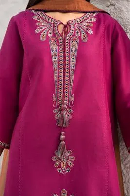 3 Pcs Women's Unstitched Embroidered Suit thumbnail 3