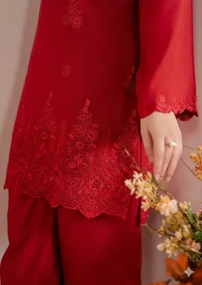 3 Pcs Women's Unstitched Chikankari Embroidered Suit thumbnail 2