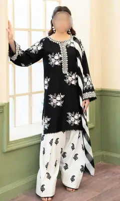 3 Pcs Women's Unstitched Embroidered Suit thumbnail 2