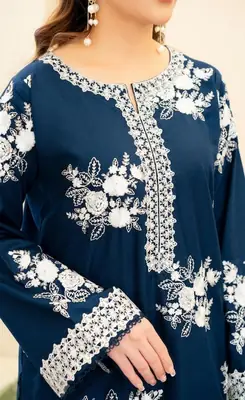 3 Pcs Women's Unstitched Embroidered Suit thumbnail 3