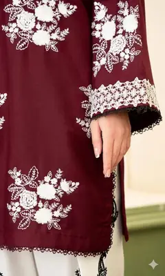 3 Pcs Women's Unstitched Embroidered Suit thumbnail 4