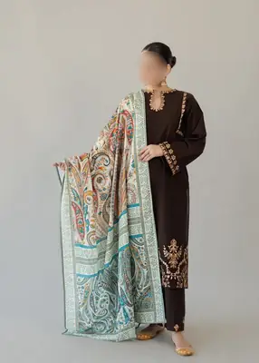 3 Pcs Women's Unstitched Embroidered Suit thumbnail 5