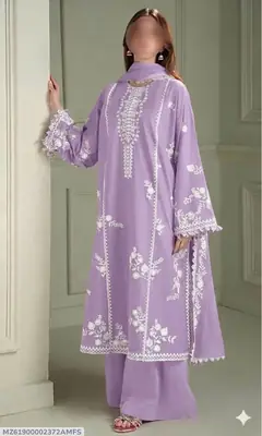 3 Pcs Women's Unstitched Embroidered Suit