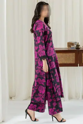 3 Pcs Women's Unstitched Digital Print Suit