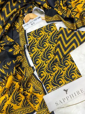 3 Pcs Women's Unstitched Digital Print Suit thumbnail 2