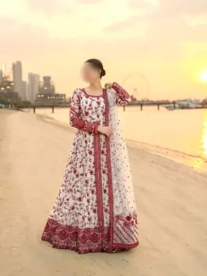3 Pcs Women's Unstitched Digital Print Suit