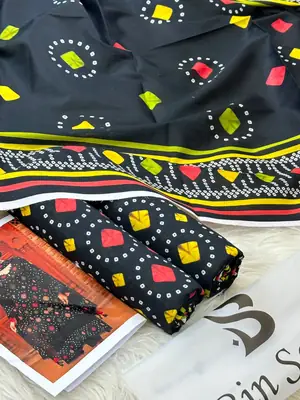 3 Pcs Women's Unstitched Digital Print Suit thumbnail 2