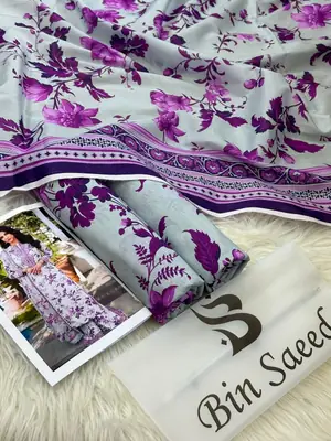 3 Pcs Women's Unstitched Digital Print Suit thumbnail 2