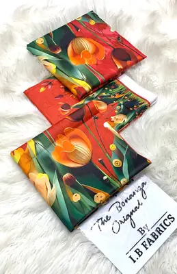 3 Pcs Women's Unstitched Digital Print Suit thumbnail 2