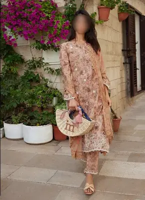 3 Pcs Women's Unstitched Digital Print Suit